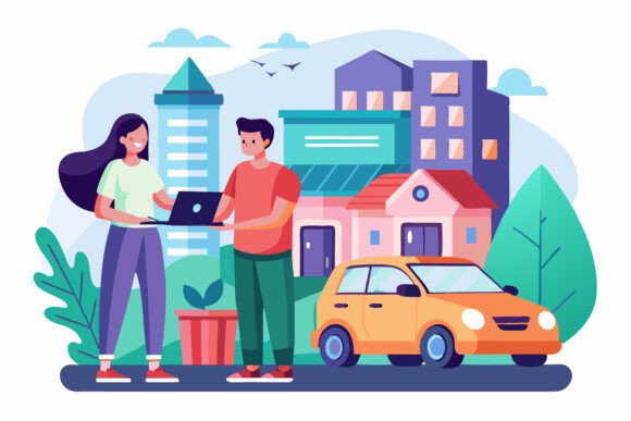 Car and Home Rental Vector: A Visual Solution for Rental Service Branding and Marketing