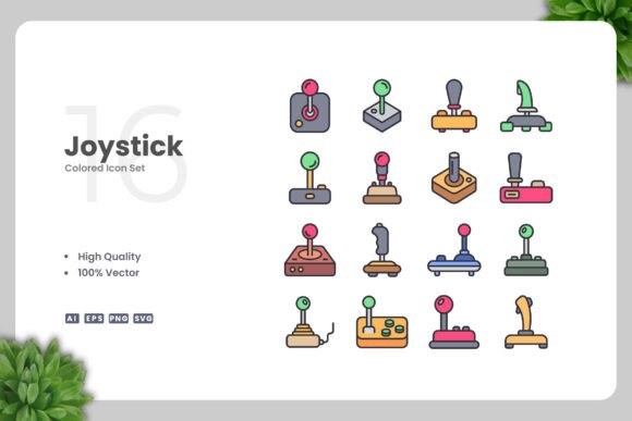 Joystick Colored Icons: A Versatile Design Solution