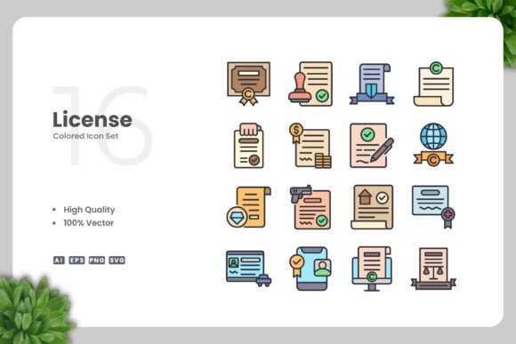 License Colored Icon: A Versatile Design for Every Project