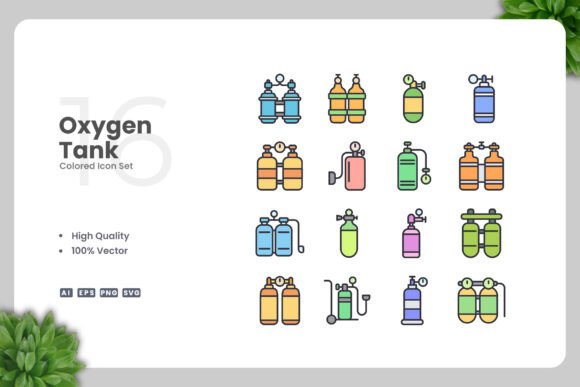 Oxygen Tank Colored Icons: When Simple Design Meets Real-World Versatility