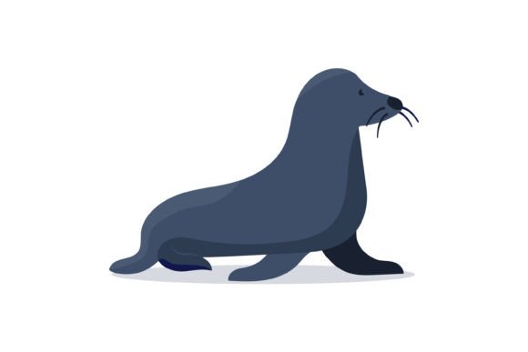 Sea Lion Vector Illustration: A Modern Design Asset