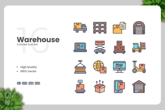 Warehouse Colored Icons: A Practical Asset for Visual Communication