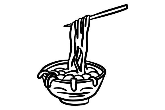 Whimsical Noodle Illustration: Adding a Playful Touch to Your Project